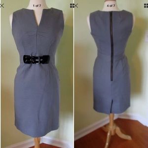 Milly Wool Blend Sheath Dress Belted Career Size 6